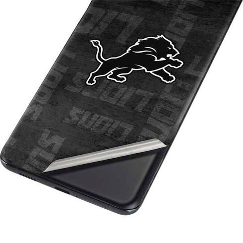 NFL Detroit Lions Black & White Galaxy S21 Plus 5G Skin